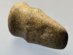 SUPERB 4 1/16" Granite Axe, 3/4 Grooved, SITS ON END, Highly Polished Example, Found in Ohio, Ex: Po