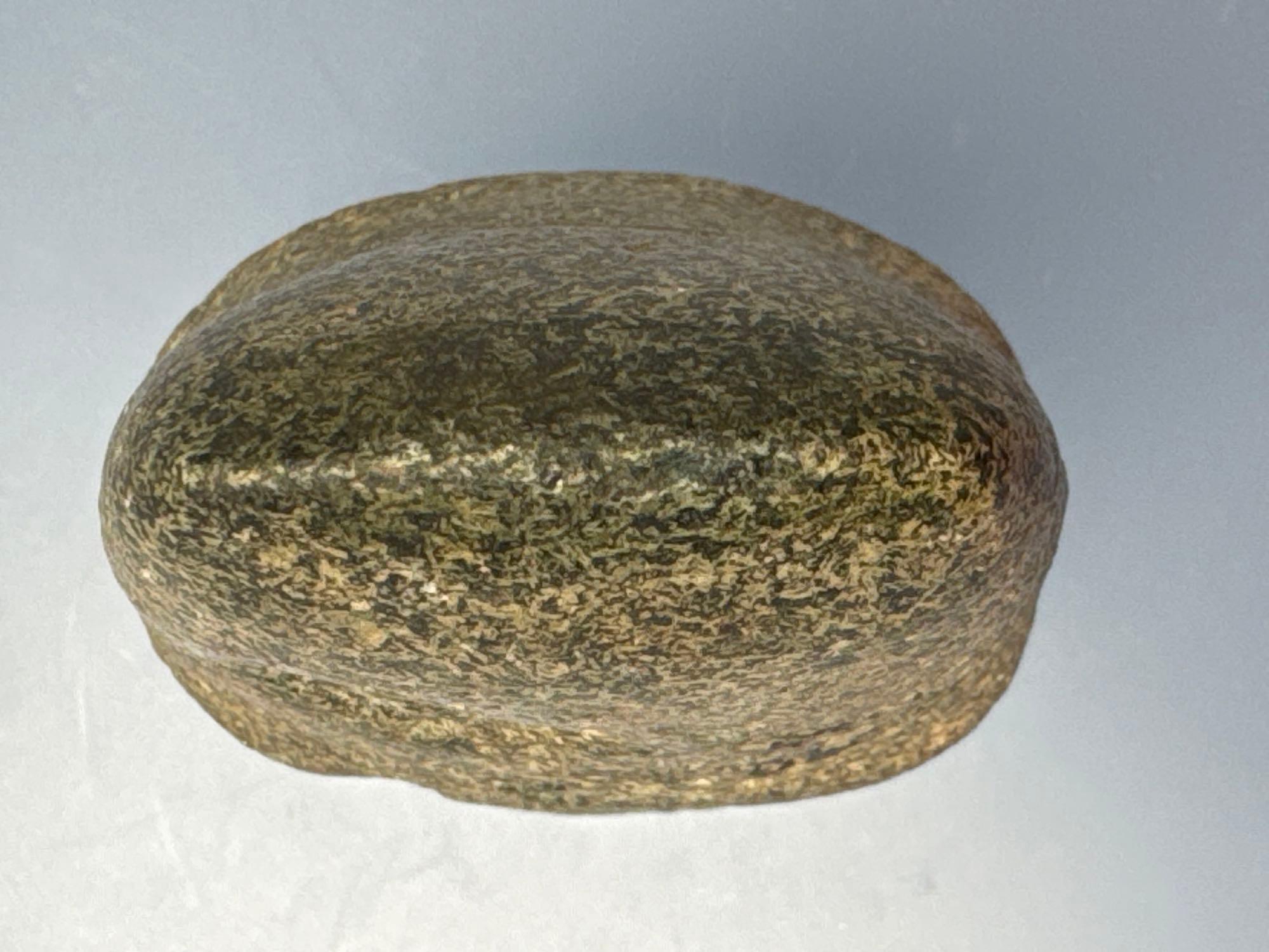 SUPERB 4 1/16" Granite Axe, 3/4 Grooved, SITS ON END, Highly Polished Example, Found in Ohio, Ex: Po