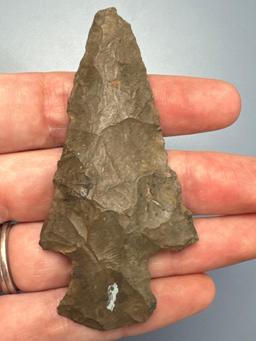 3 1/16" Chert Onondaga Chert Hopewell Point, Found in New York, Ancient Damage to one edge