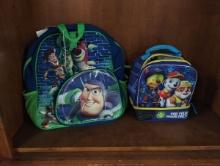 TOY STORY BOOKBAG WITH PAW PATROL LUNCH PALE