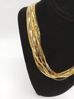 Herringbone Multi Strand Necklace