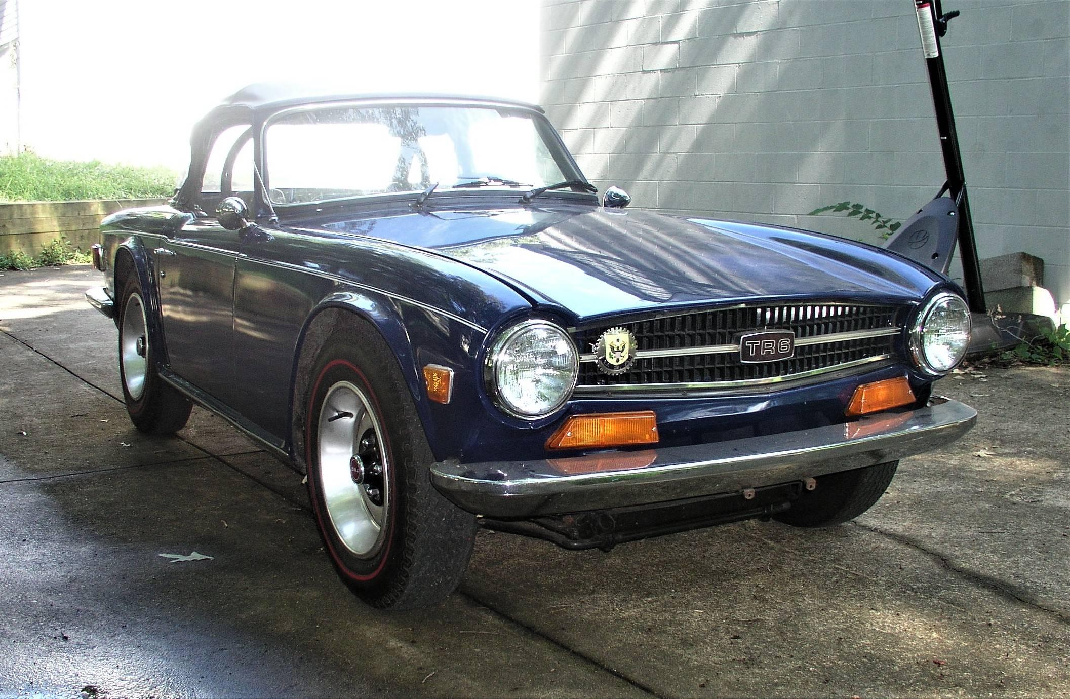 1973 Triumph TR6 Convertible. 4 speed with optional over drive. New 'Red Li