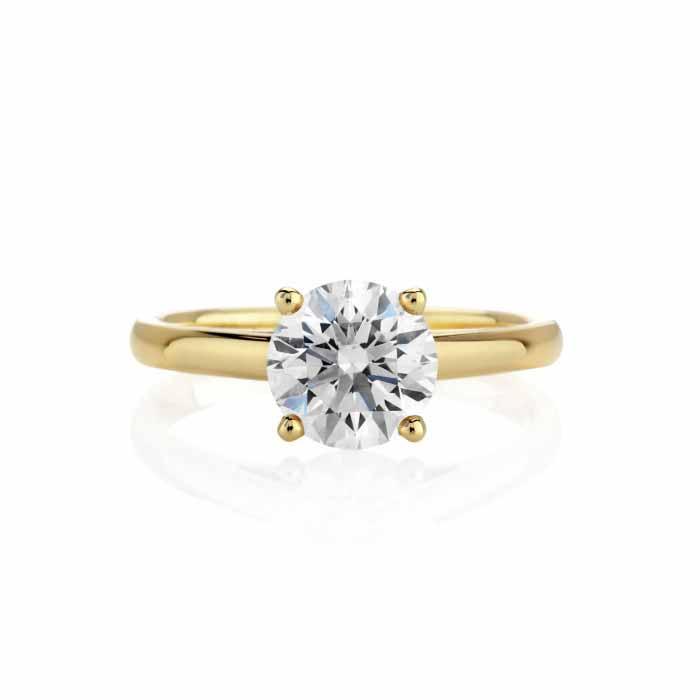 Certified 1.43 CTW Round Diamond Solitaire 14k Ring F/SI3