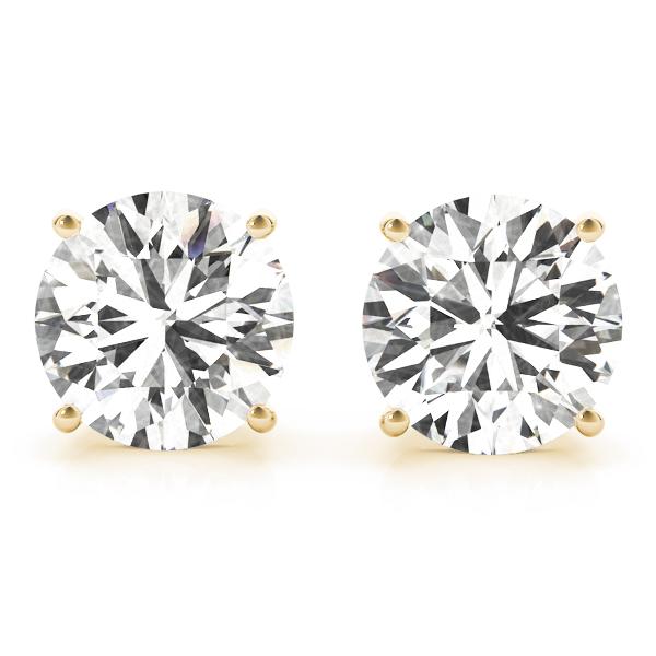 Certified 0.73 CTW Round Diamond Stud Earrings G/SI3