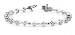 14KT WHITE GOLD 1 CTW G-H VS2/SI1 CLASSIC DIAMOND LINK BRACELET