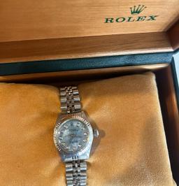 Custom 26mm Diamond Dial Stainless Steel Rolex comes with Box & Appraisal