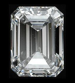 GIA CERTIFIED 0.5 CTW F/SI2 EMERALD DIAMOND