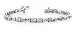 14KT WHITE GOLD 4 CTW G-H SI2/SI3 TIMELESS ROADWAY DIAMOND TENNIS BRACELET