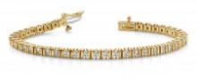 14KT YELLOW GOLD 2 CTW G-H VS2/SI1 DOUBLE LINK DIAMOND TENNIS BRACELET