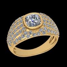 2.32 Ctw SI2/I1 Diamond 18K Yellow Gold Engagement Ring