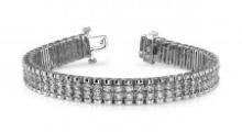 14KT WHITE GOLD 2 CTW G-H VS2/SI1 GRAND DOUBLE DIAMOND BRACELET