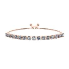 0.67 Ctw SI2/I1 Diamond Prong Set 14K Rose Gold Slide Bracelet