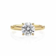 Certified 1.22 CTW Round Diamond Solitaire 14k Ring G/SI1