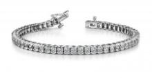 14K WHITE GOLD 2 CTW G-H I1/I2 HALF BEZEL CONFIDENCE TENNIS BRACELET