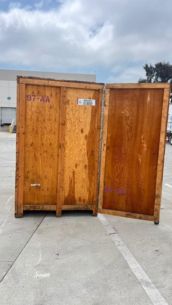 (Lot of 5) Wooden Storage Vault 7ft x 5ft x 7.8ft high