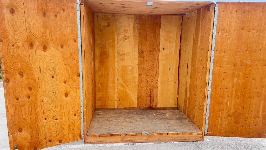 (Lot of 5) Wooden Storage Vault 7ft x 5ft x 7.8ft high