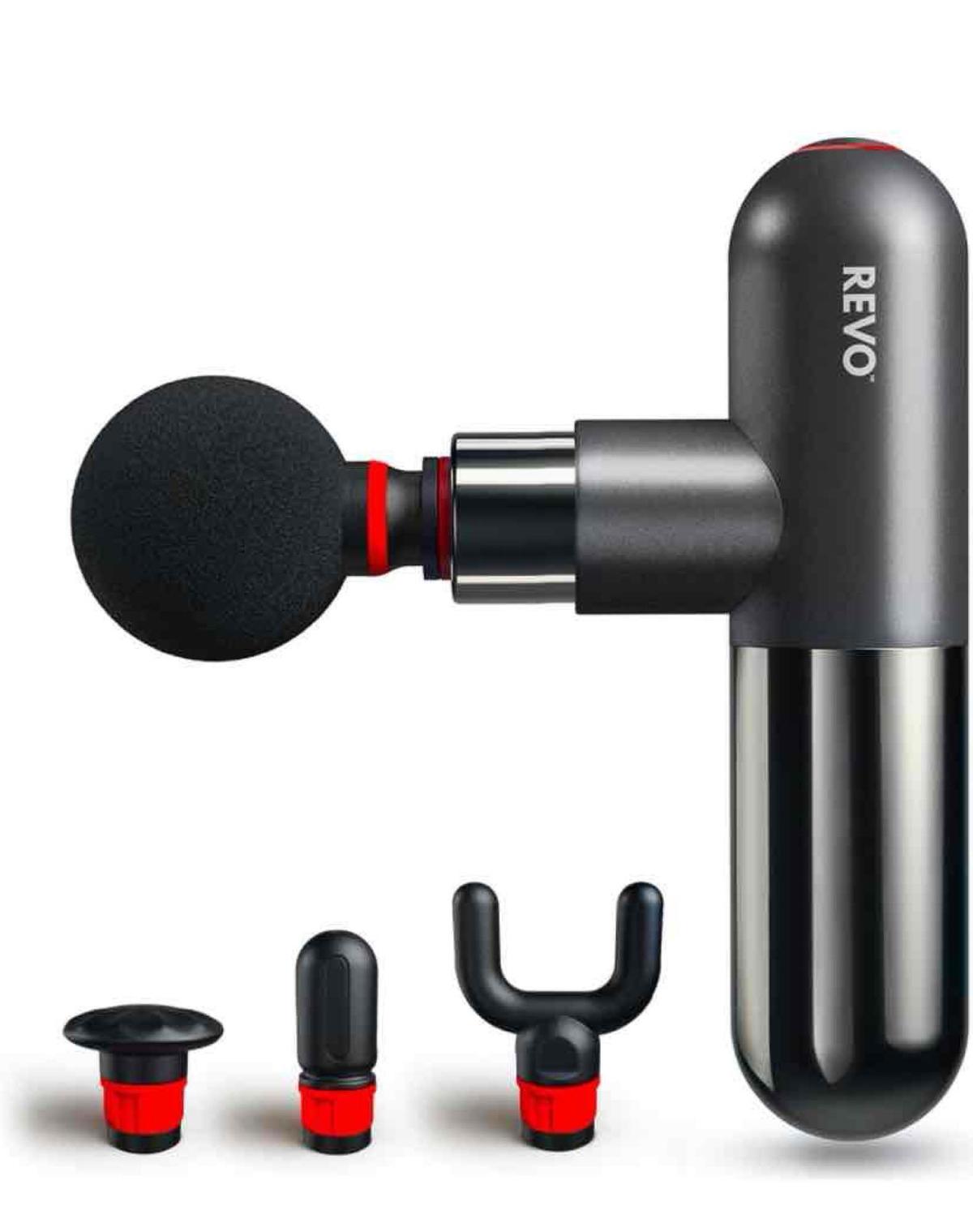 The Pill by REVO - Handheld Deep Tissue Electric Massage Gun with 4 Attachments - Powerful