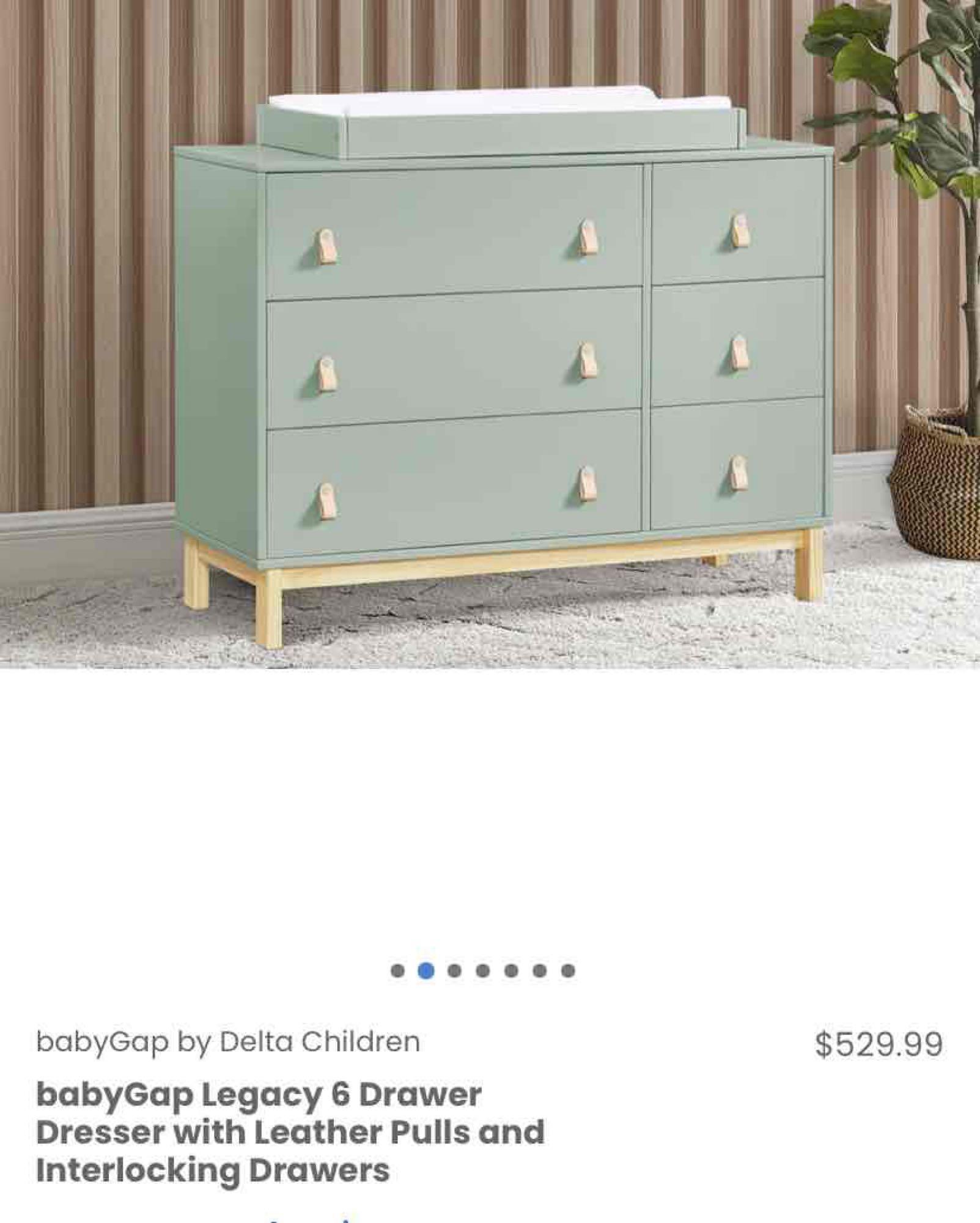 babyGap Legacy 6 Drawer Dresser with Leather Pulls