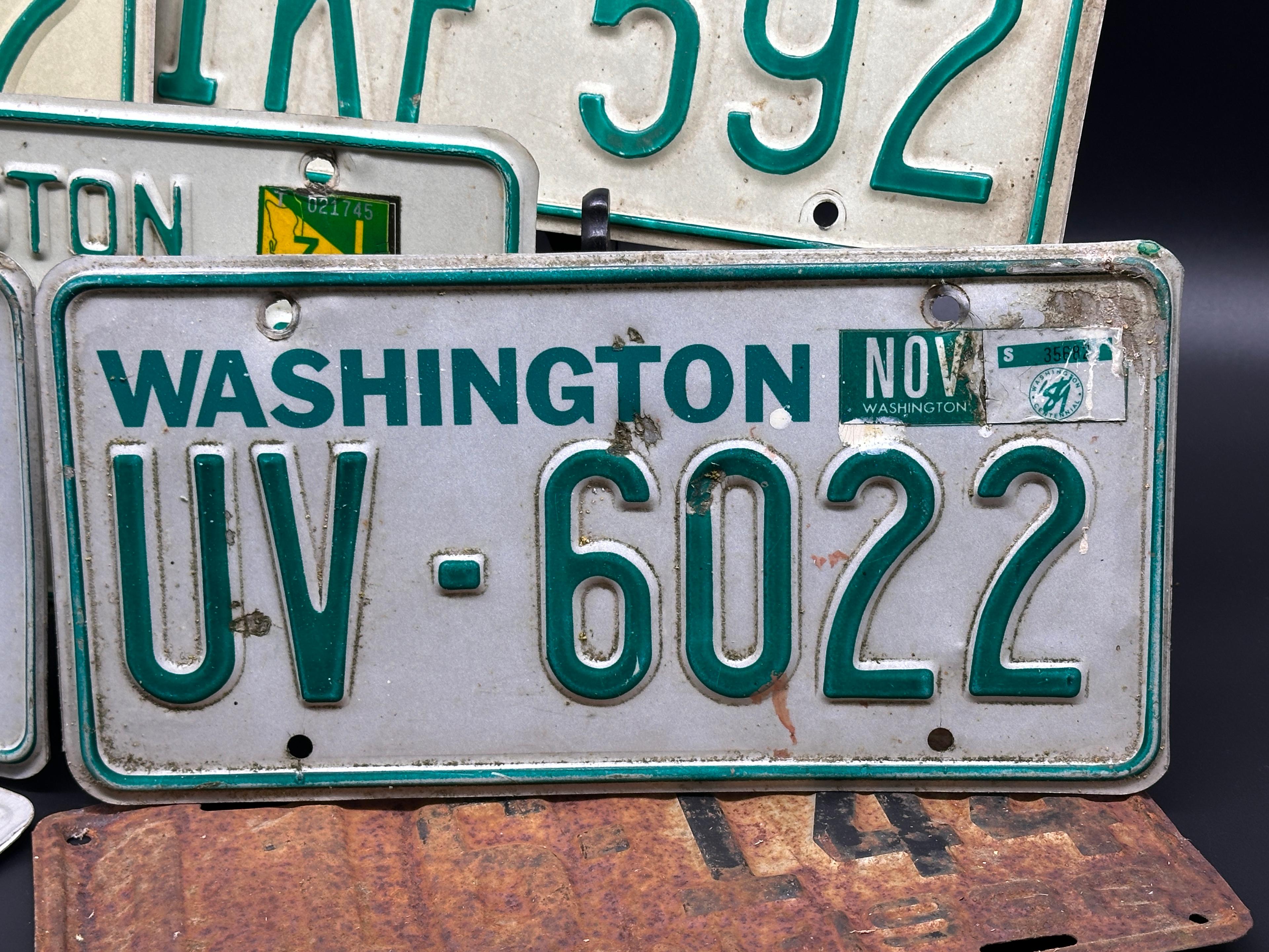 Oregon, Washington and Texas License Plates