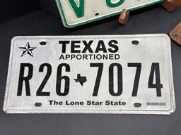 Oregon, Washington and Texas License Plates