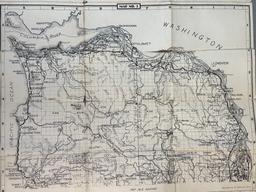 Map of Oregon and Washington-Copyrighted by The Sportsmen's Guide