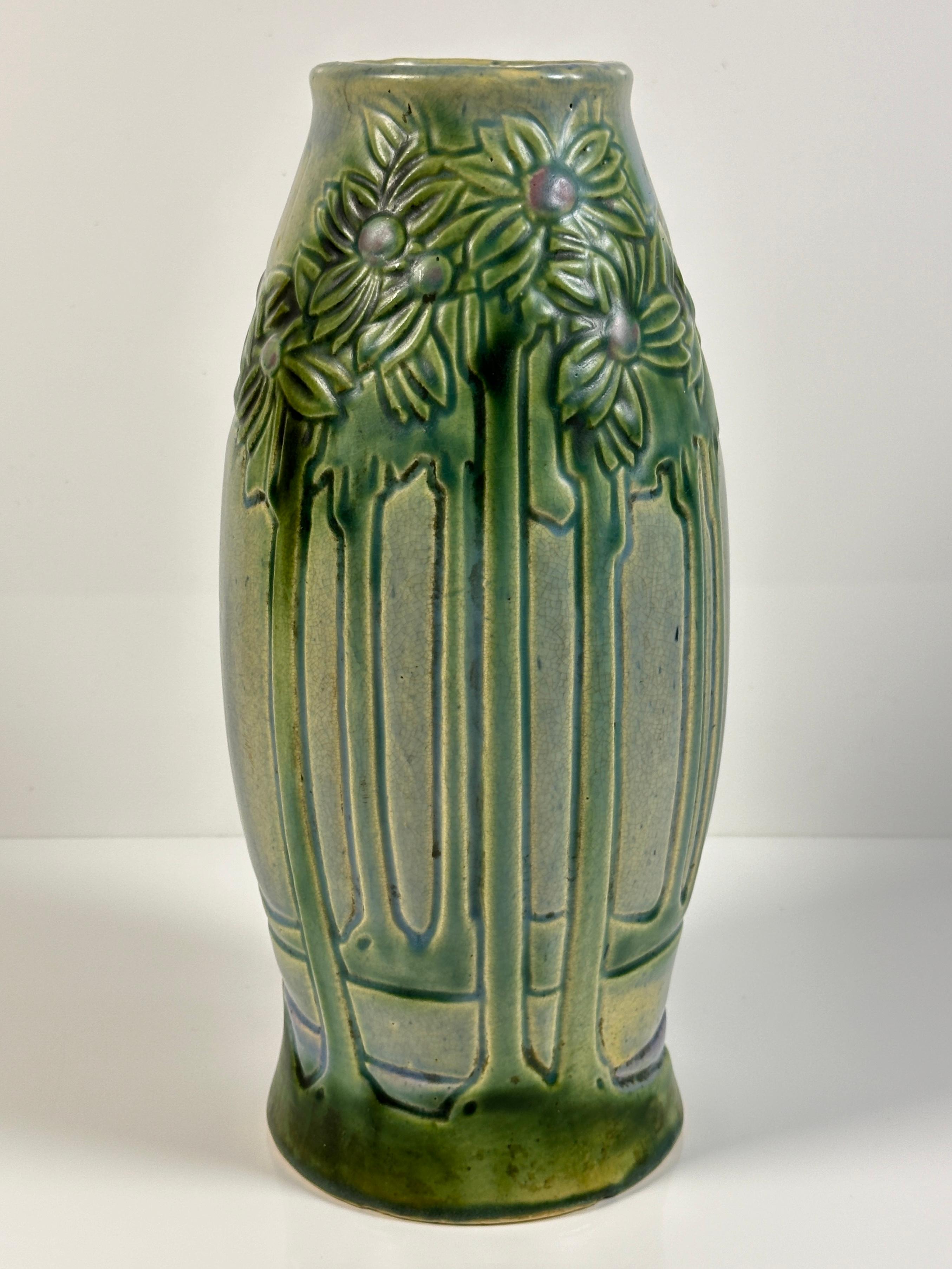 Roseville Palm Tree Vase