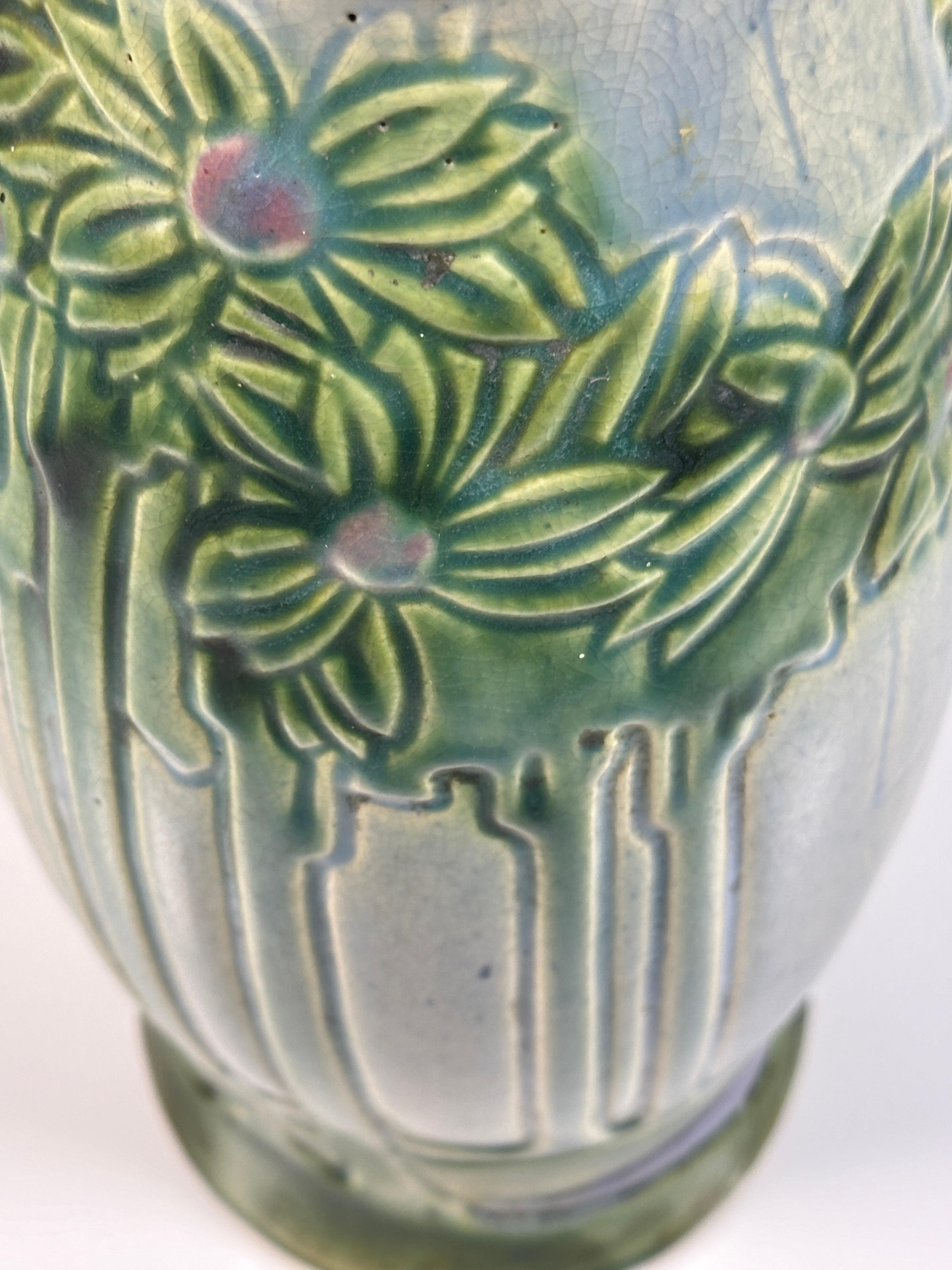 Roseville Palm Tree Vase