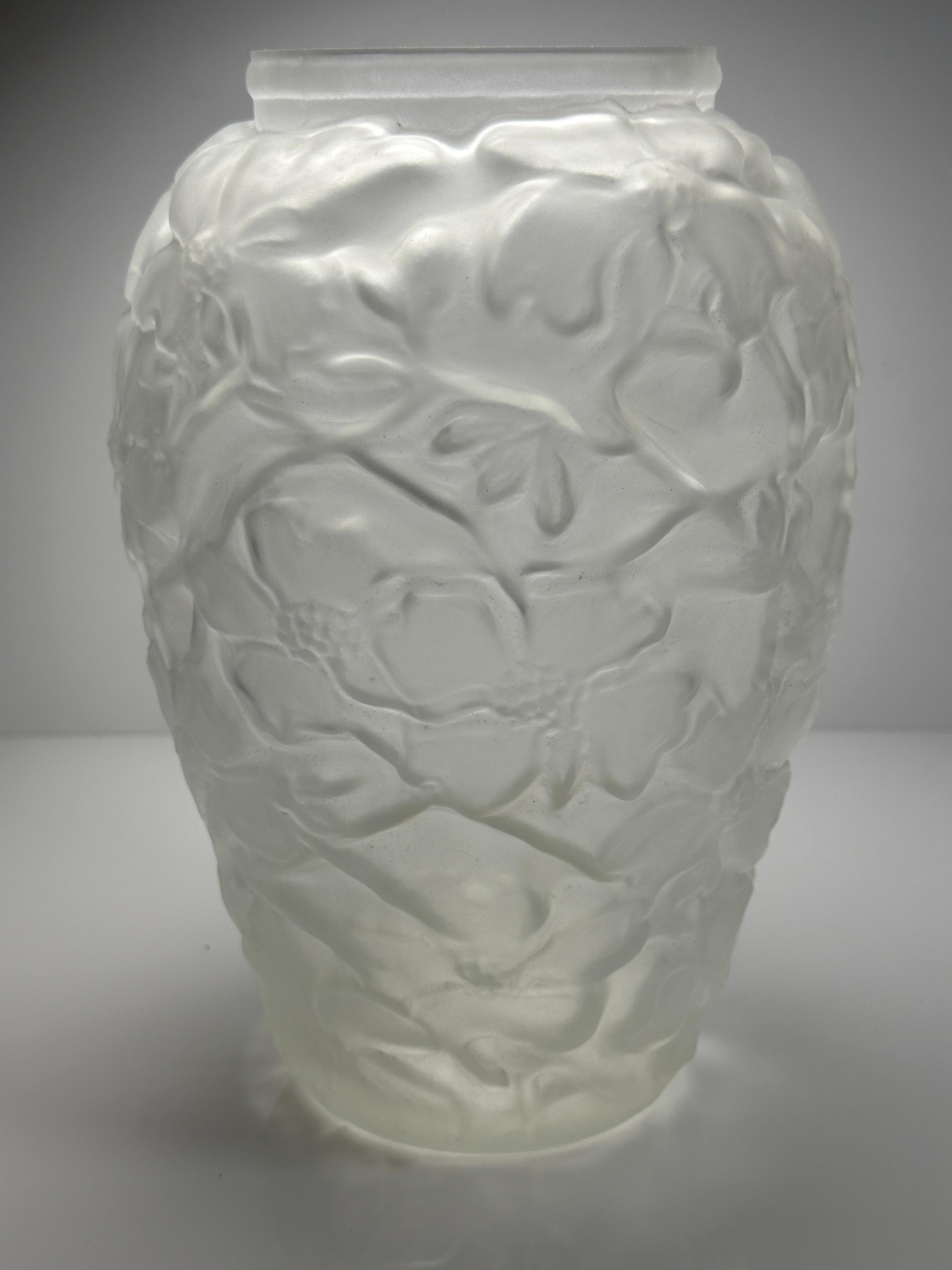 Joseph Inwald Dogwood Frosted Vase