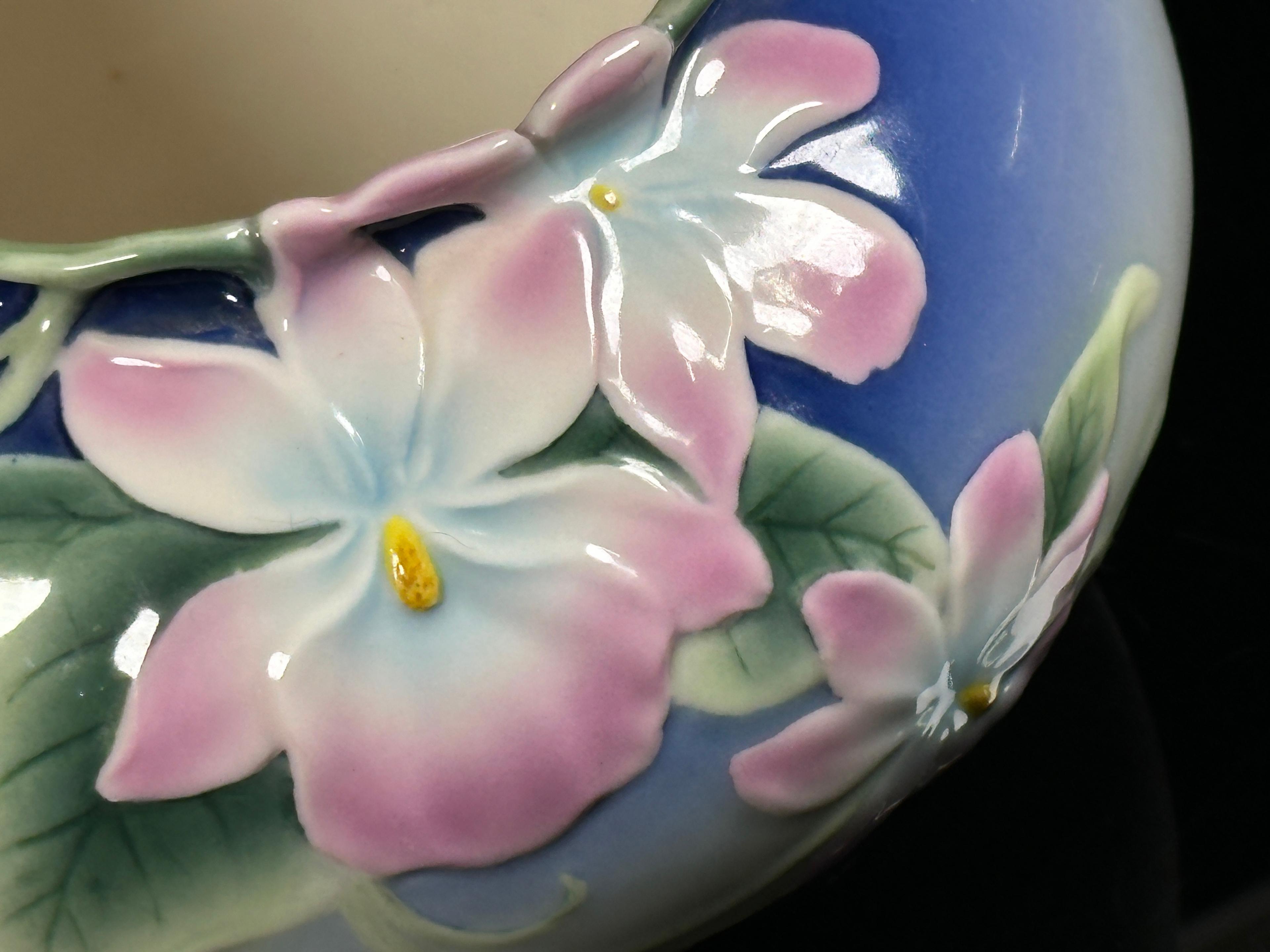 Franz Porcelain Pink Orchid Planter Vase