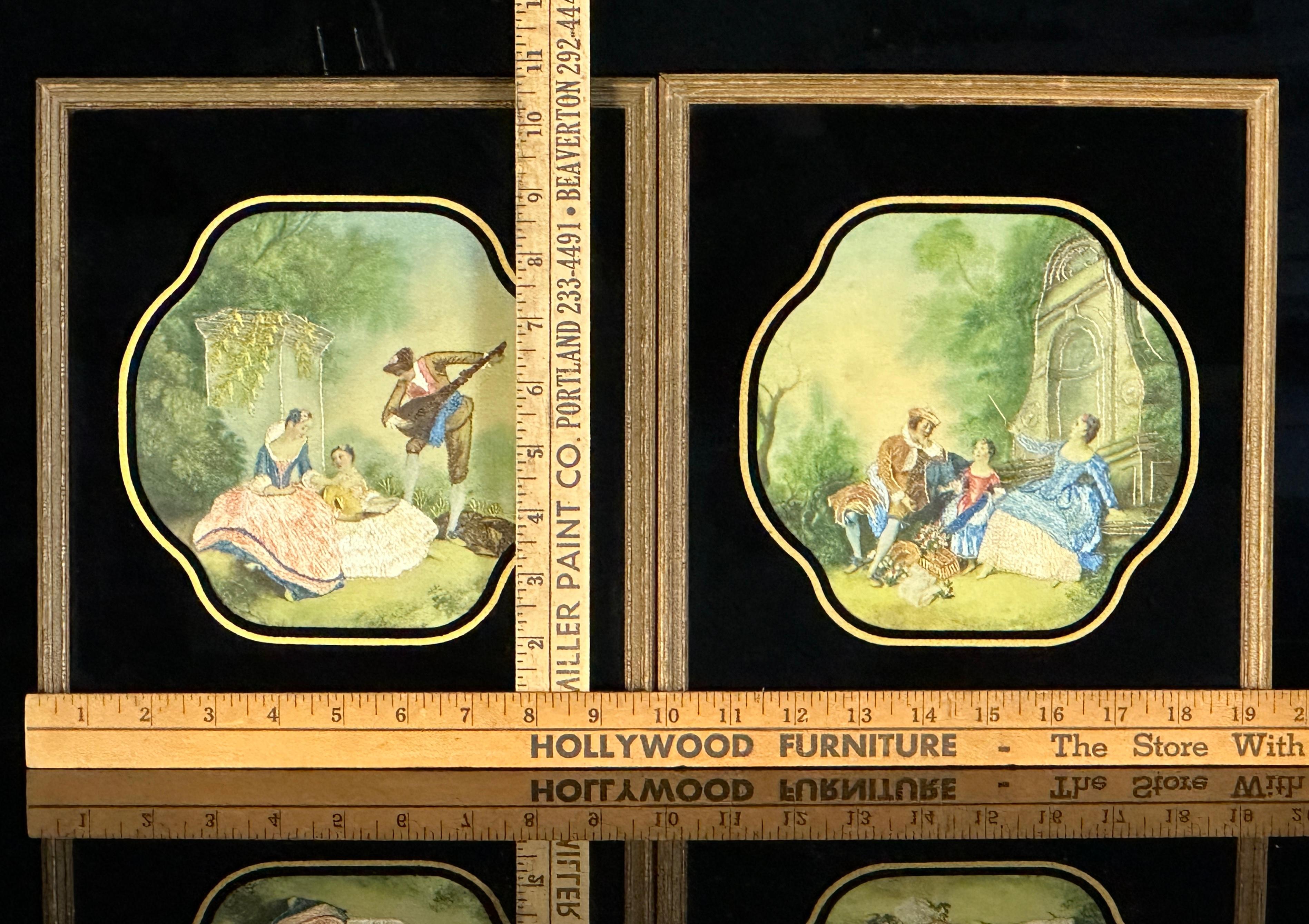 Pair of French Framed Needlepoints
