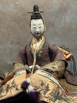 Antique Japanese Emperor and Empress Dolls