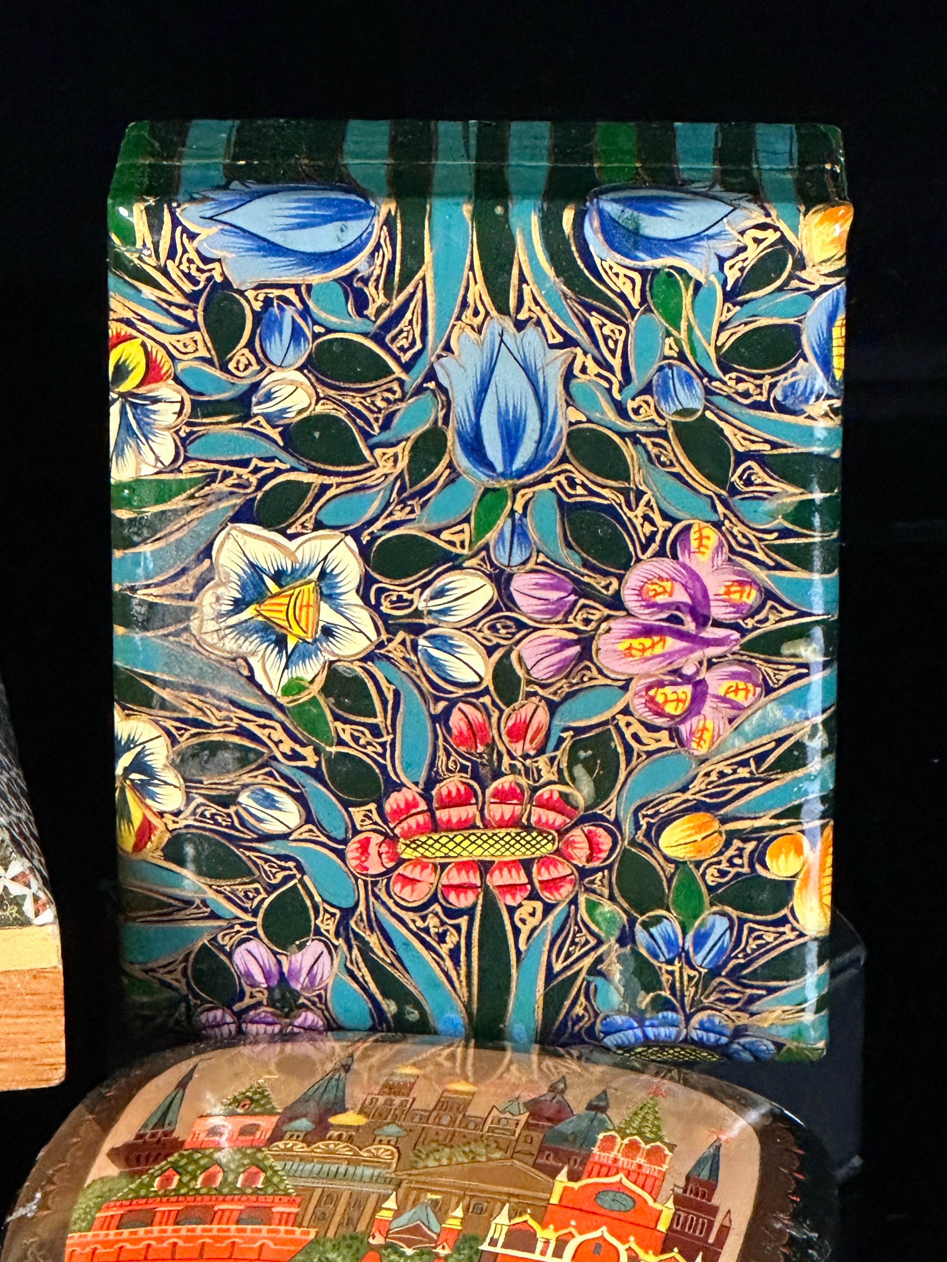 Six Hand Painted Russian Style Boxes