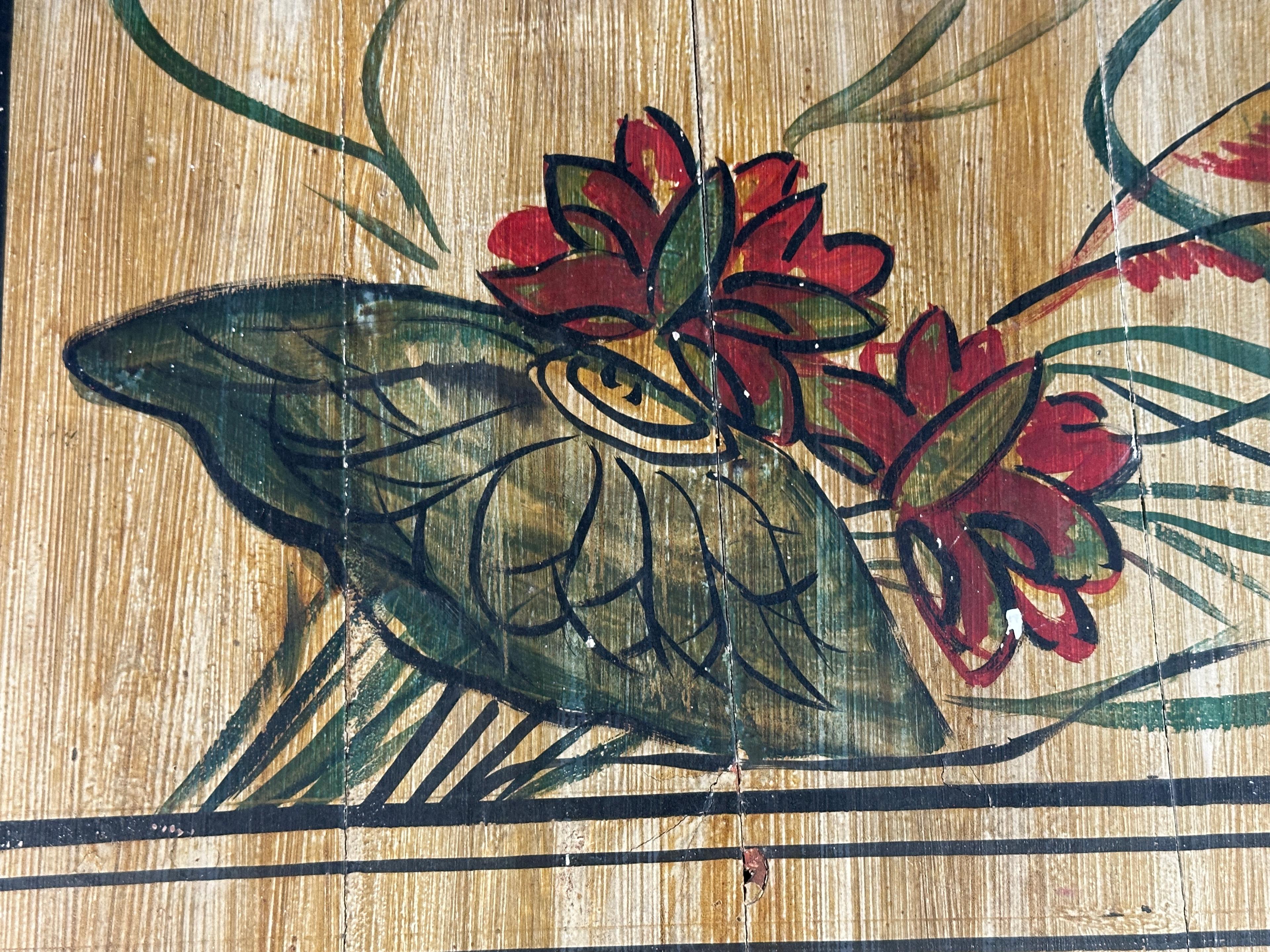 Asian Hand Painted Pannel