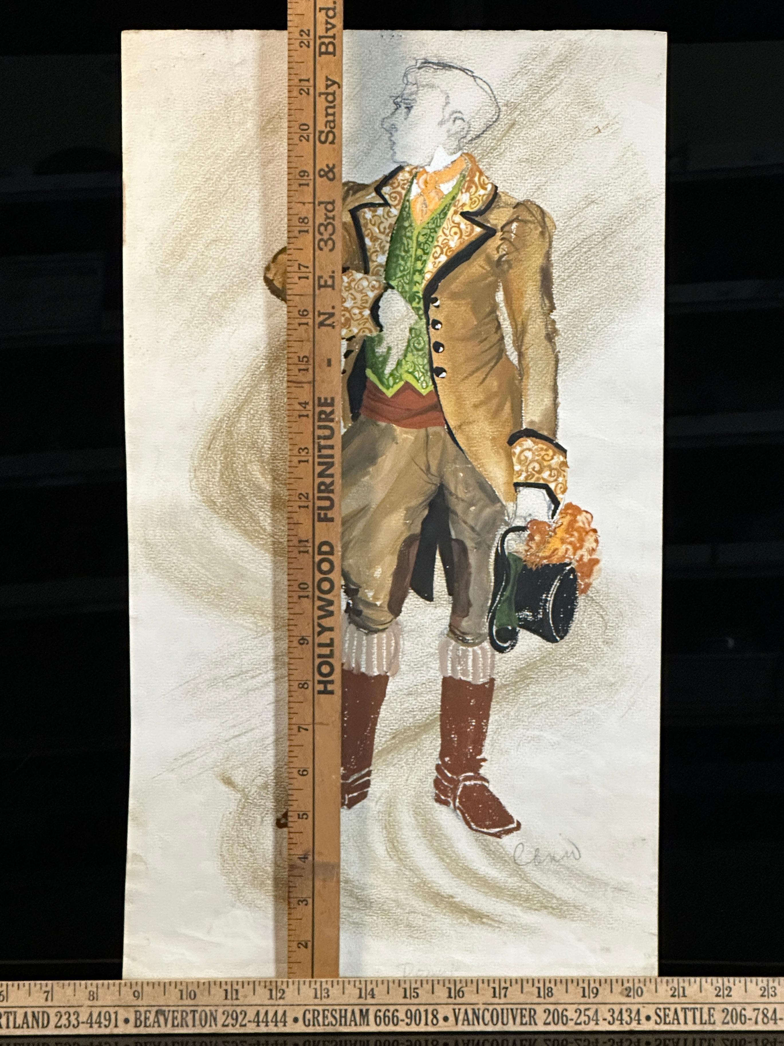 Set of three Vintage NYCO Costume Designes for New York City Opera