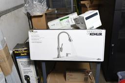 Steel Rolling Cart and Contents Kohler Fixtures