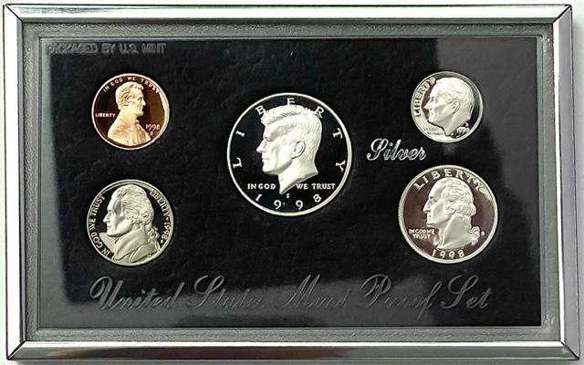 1998 U.S. Mint Premier Silver Proof Set (5-coins)