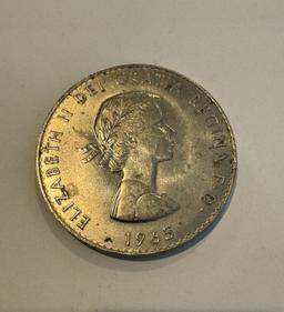 1965 SIR WINSTON CHURCHILL COMMEMORATIVE CROWN COIN