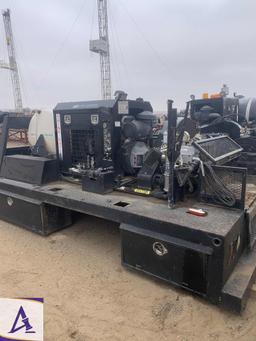 2013 Gardner Denver 15K Test Pump w/ Perkins Motor, Water Tank, on Flatbed