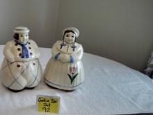 Vintage Shawnee Boy And Girl Cookie Jar SET