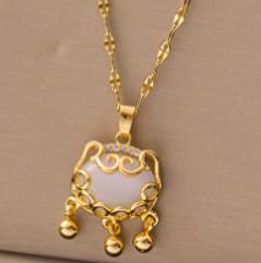 Sterling Silver Womens Gold Plated Necklace