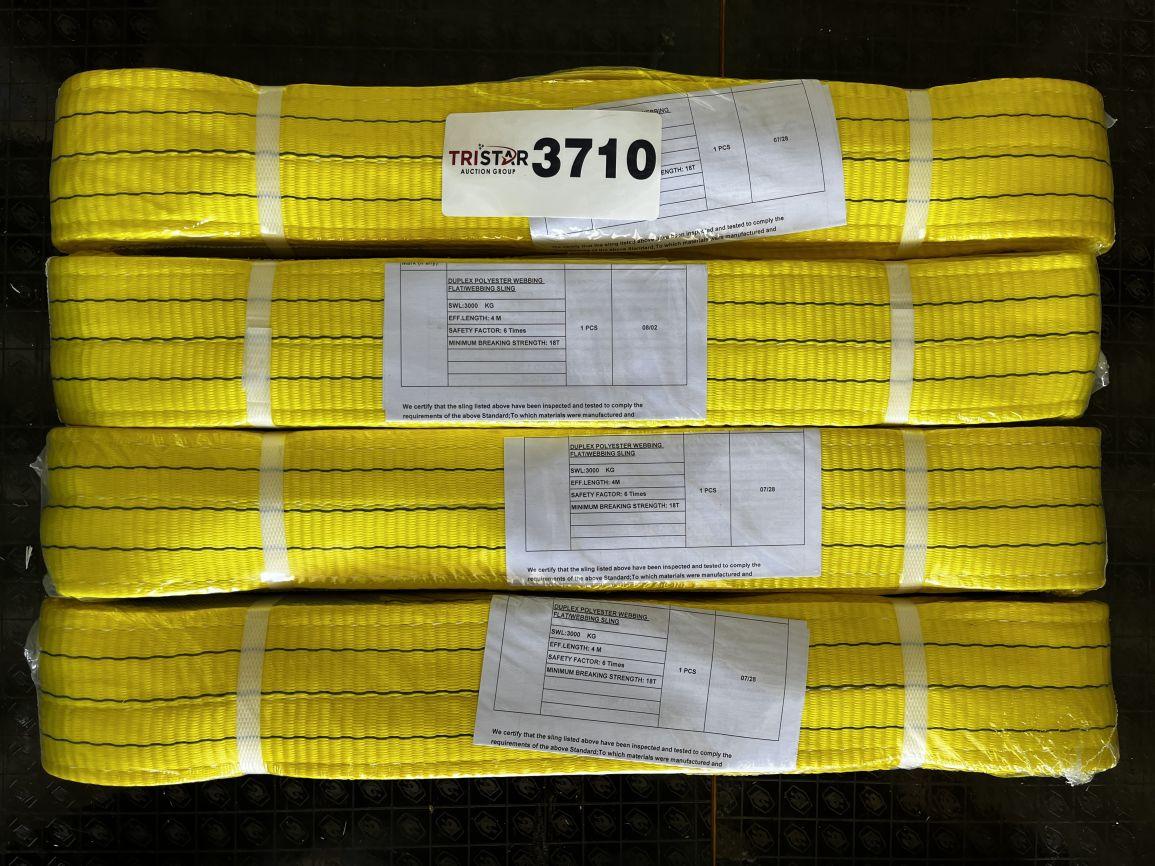 (4) NEW Paladin Duplex Poly Webbing 18T Lifting Slings