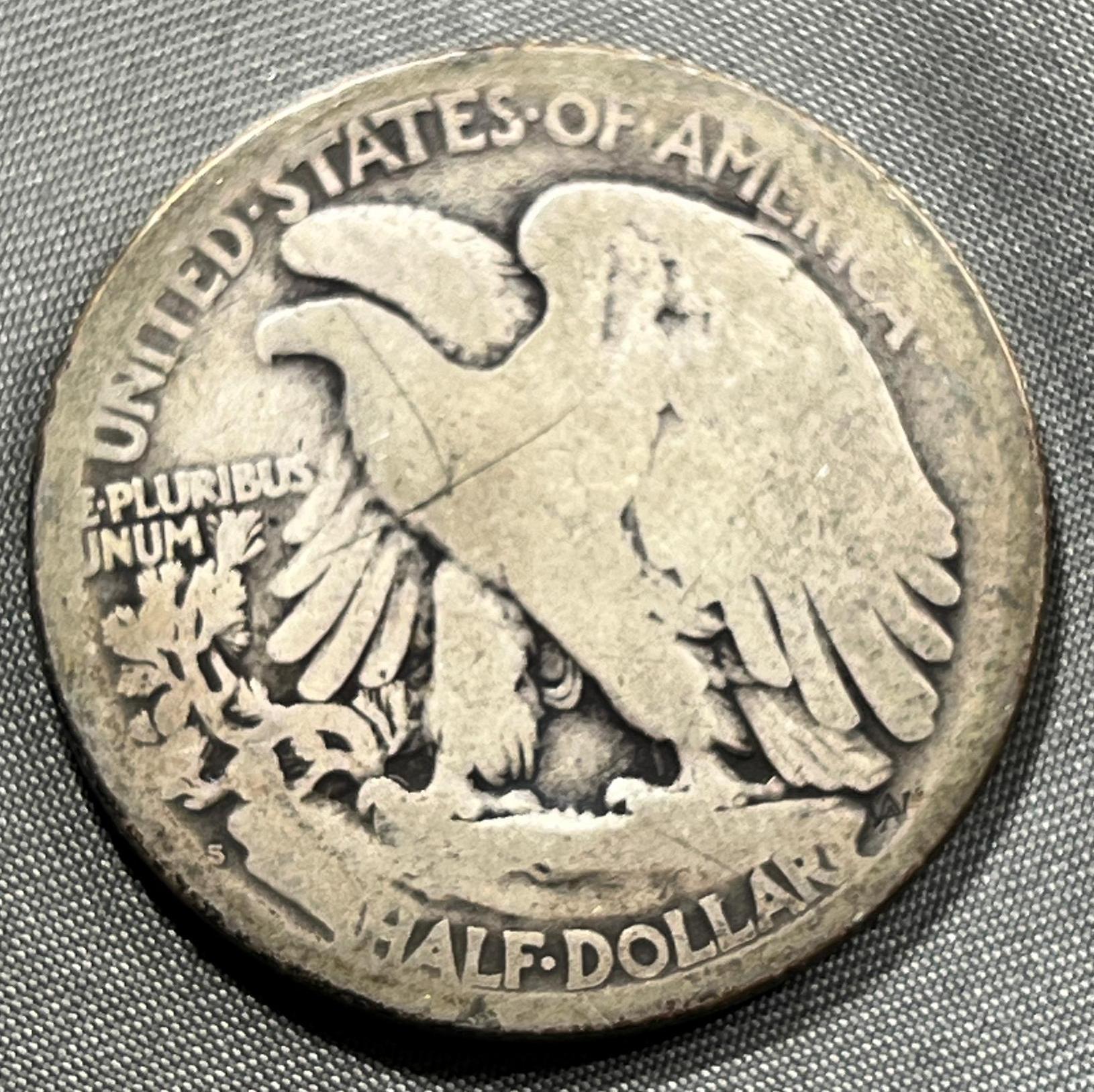 1917-S US Walking Liberty Half Dollar, 90% Silver