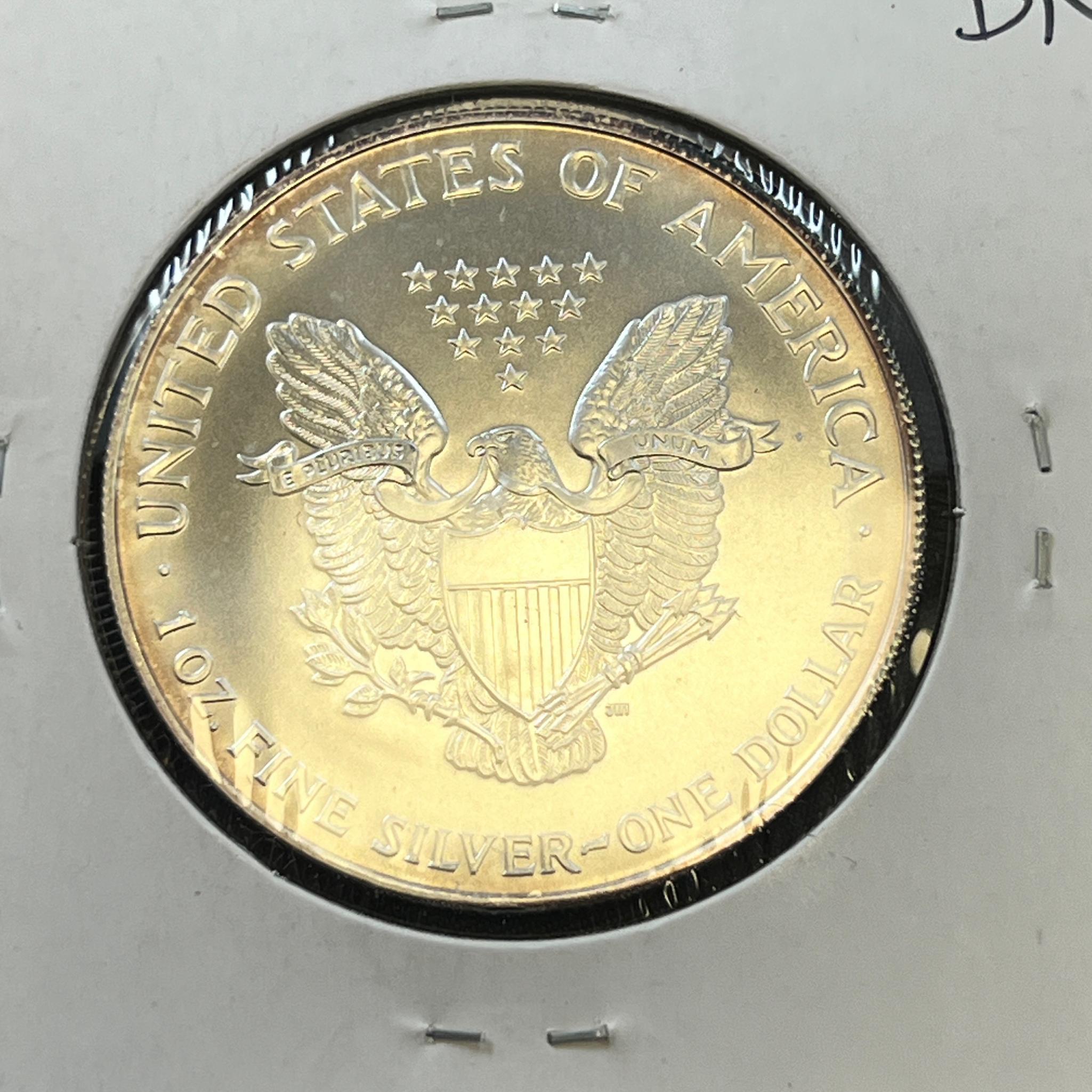 1997 US Silver Eagle .999 silver, GEM UNC