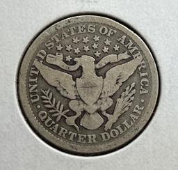 1899 Barber Quarter Dollar, 90% Silver