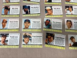 26- 1961 Post Cereal Baseball Cards including Billy Martin, Hoyt Wilhelm, among others, HOF