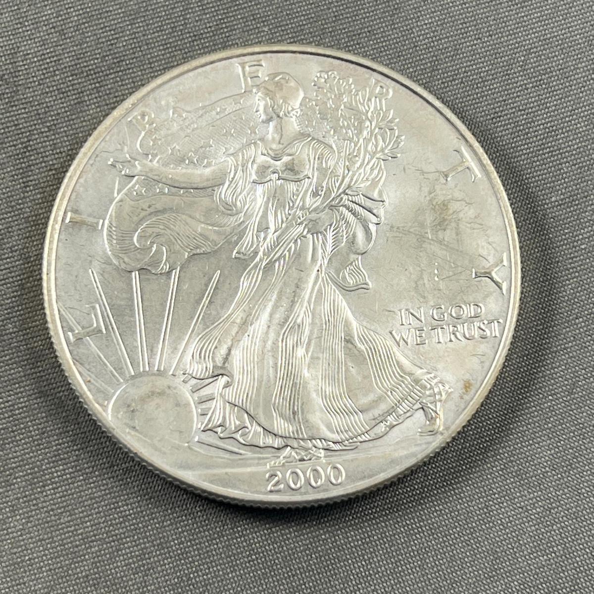 2000 US Silver Eagle, .999 Silver UNC