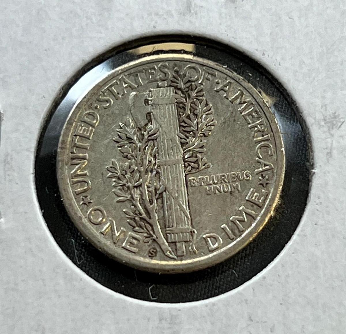 1919-S Mercury Dime, 90% Silver