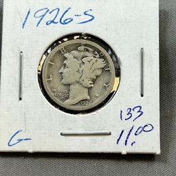 1926-S Mercury Dime, 90% Silver