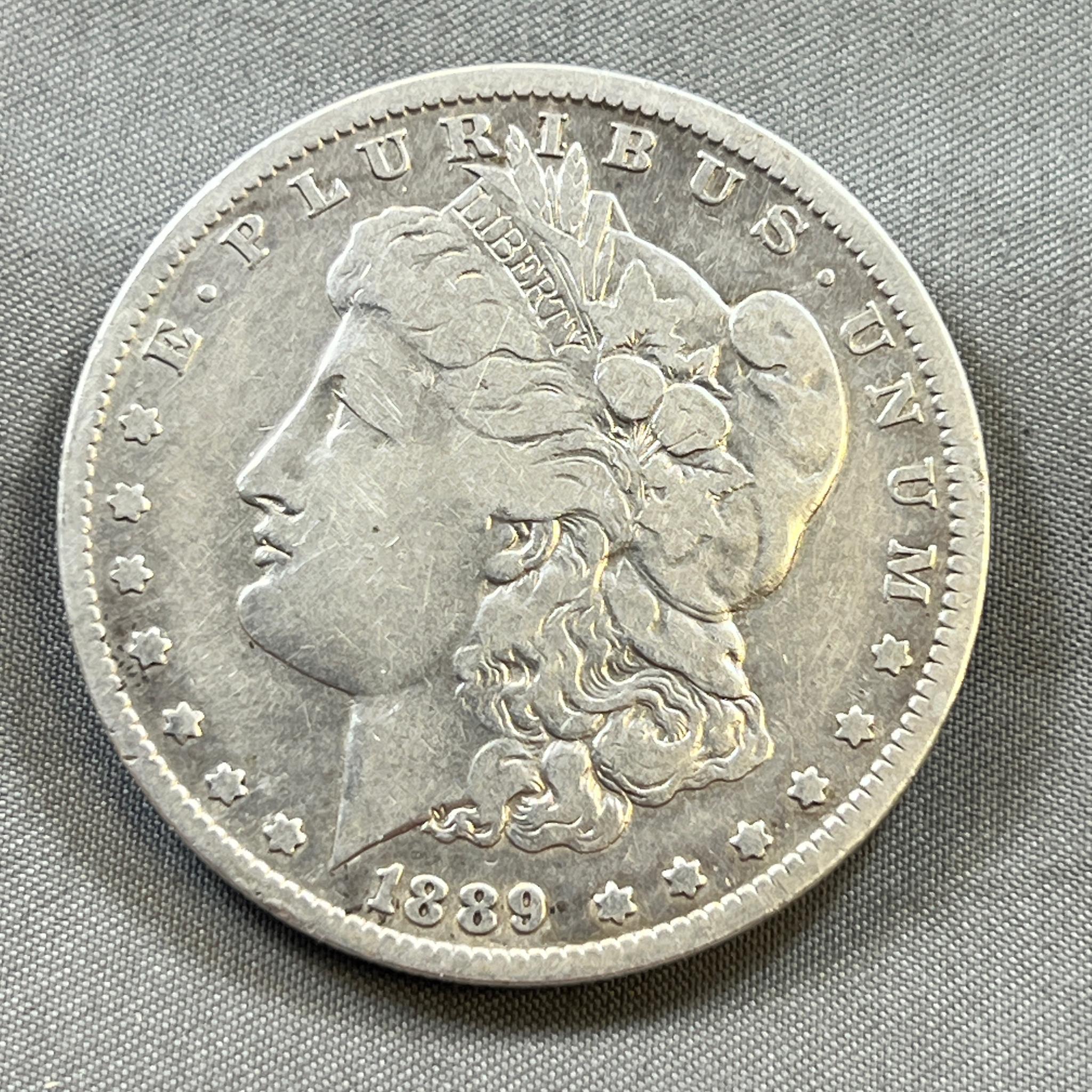 1889-O Morgan Silver Dollar, 90% Silver