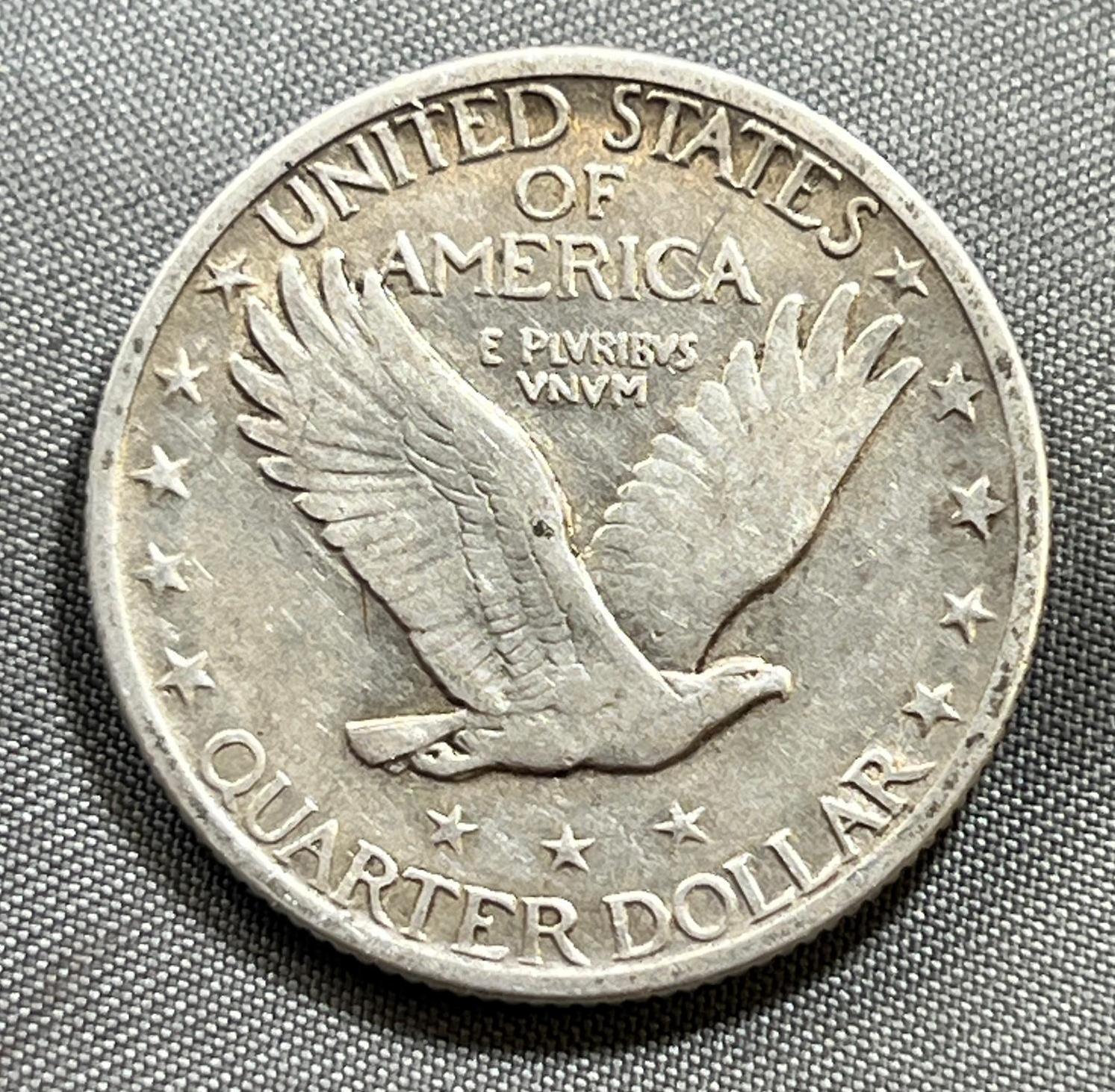 1917 US Walking Liberty Half Dollar, 90% Silver, Type 2